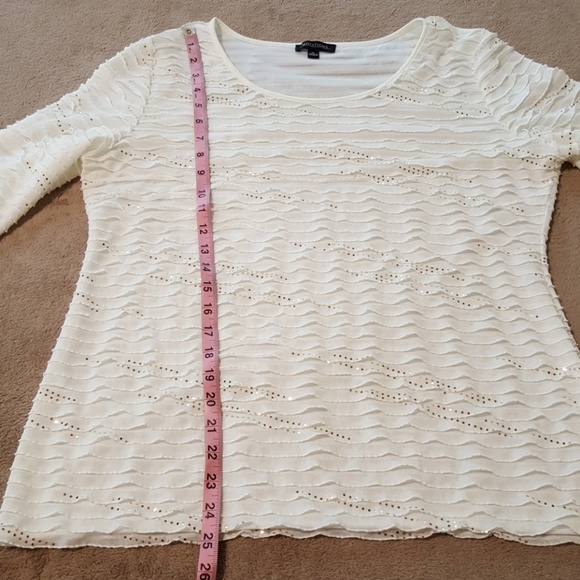 Notations Top. Gold Sequins. Sz XL. - Picture 6 of 8